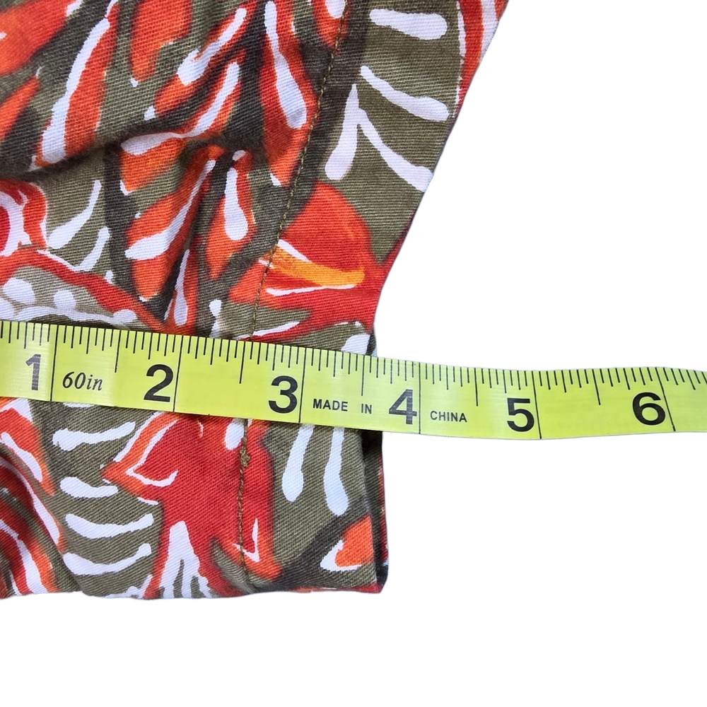 Loft Olive Green & Floral Print Women Shorts Sz 2 - Picture 6 of 7